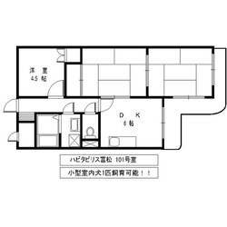 ハビタビリス富松の物件間取画像